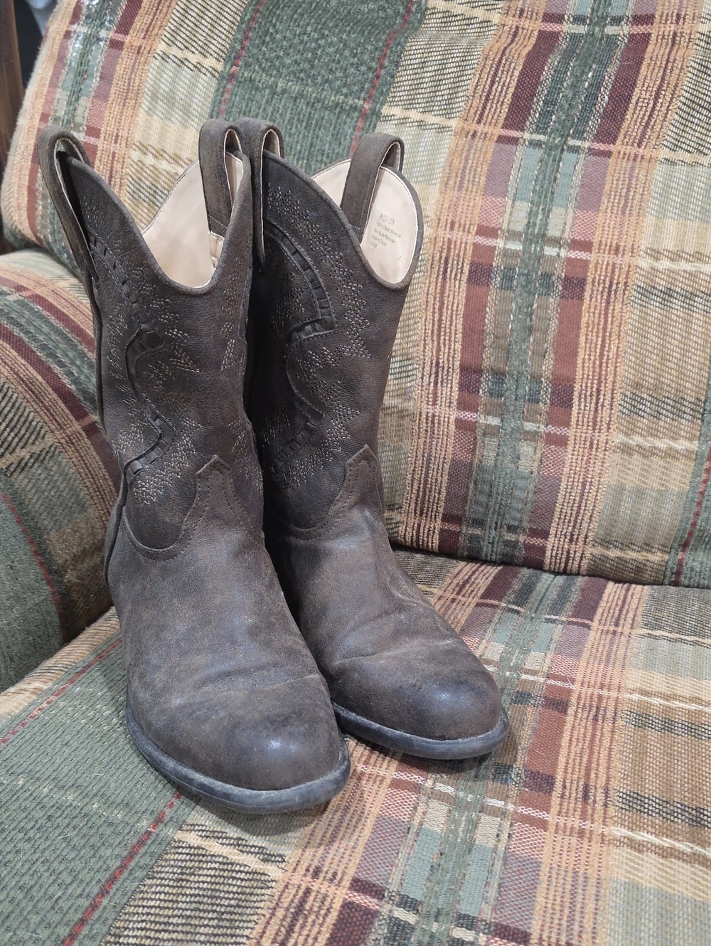 Studio Paolo Dark Brown Suede Cowboy Boots